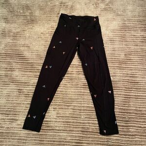 adidas Kids Leggings with Multicolor Triangle Accents